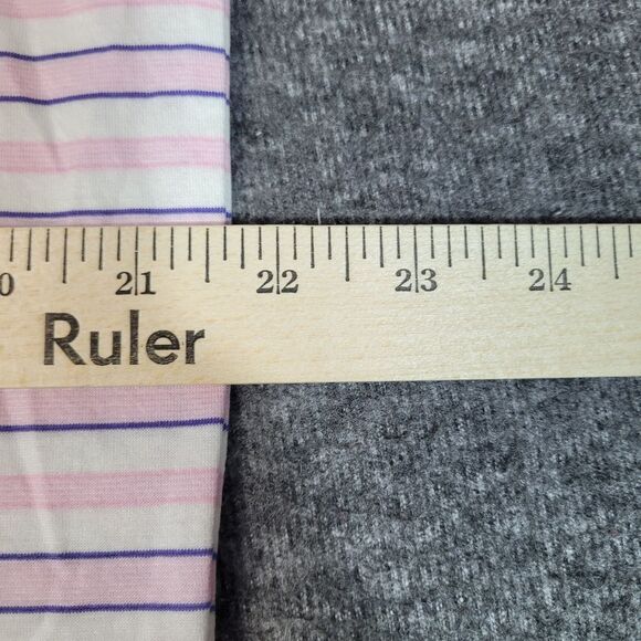 Vtg Peter Millar Mens Golf Polo Shirt Size M Pink Purple Striped Short Sleeve - Picture 8 of 9